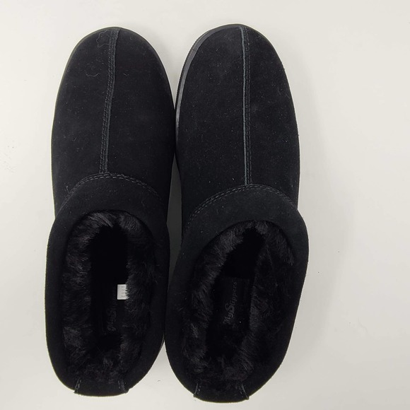 MYSLIPPERS Slip On Black Suede Faux Fur Lining 74019-11 ‎ Men's Size 10 - Picture 7 of 14